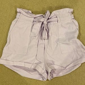 LA hearts paper bag shorts, lilac size small